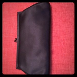 Satin black clutch